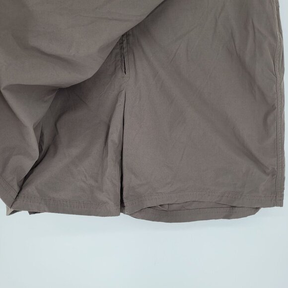LL bean womens 8 brown skort zip pockets adjustable waist no stretch athleisure - Picture 3 of 11